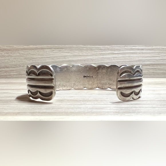 Vintage Navajo Mike Chee Sterling Silver Cuff Bracelet - Picture 3 of 8